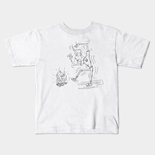 Devil Dance lineart Kids T-Shirt